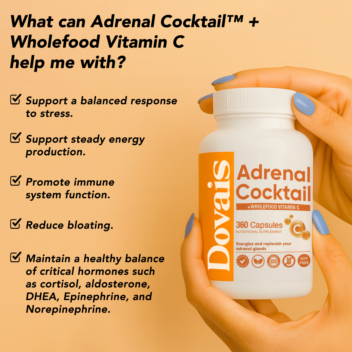 Dovais Adrenal Cocktail™ + Wholefood Vitamin C